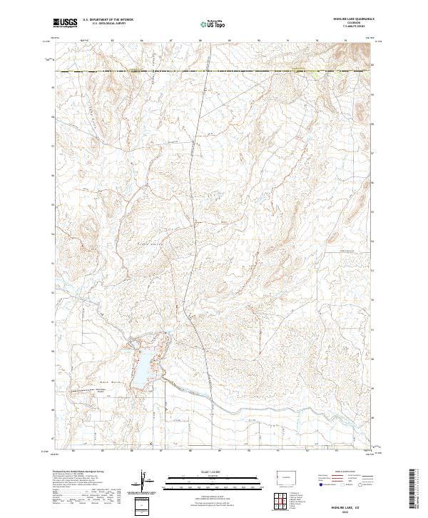 US Topo 7.5-minute map for Highline Lake CO