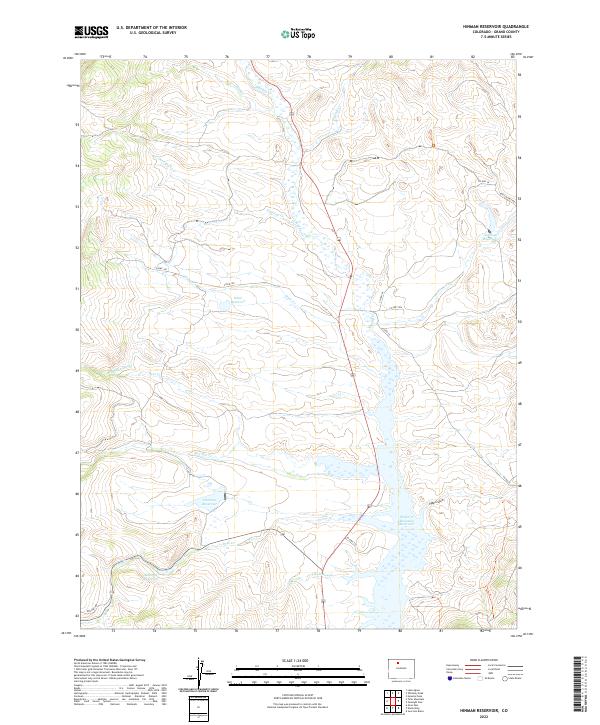 US Topo 7.5-minute map for Hinman Reservoir CO