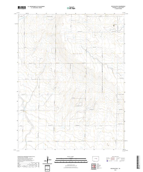 US Topo 7.5-minute map for Holcolm Hills CO