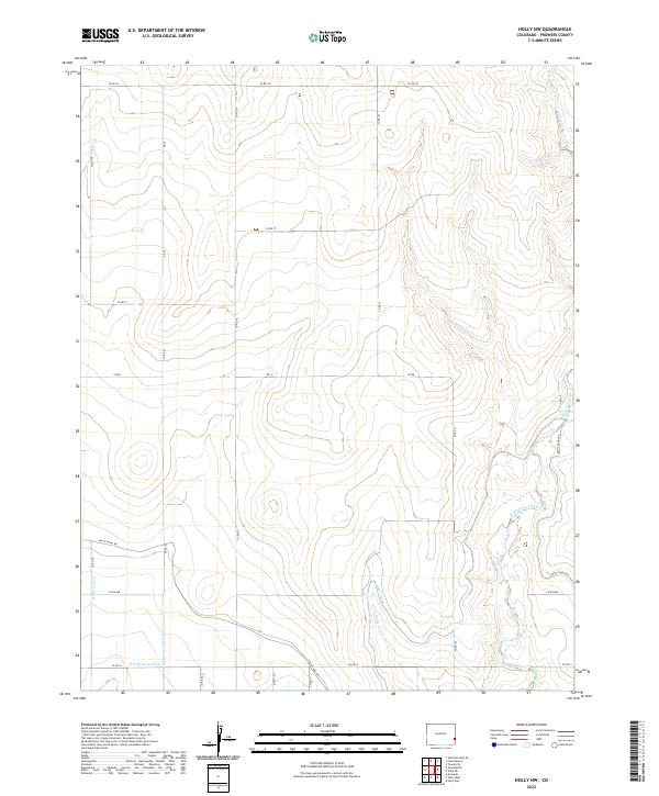 US Topo 7.5-minute map for Holly NW CO