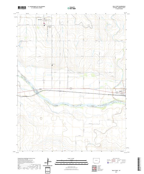 US Topo 7.5-minute map for Holly West CO