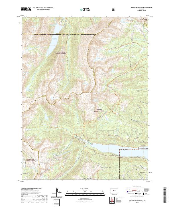 US Topo 7.5-minute map for Homestake Reservoir CO