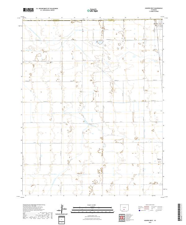 US Topo 7.5-minute map for Hooper West CO