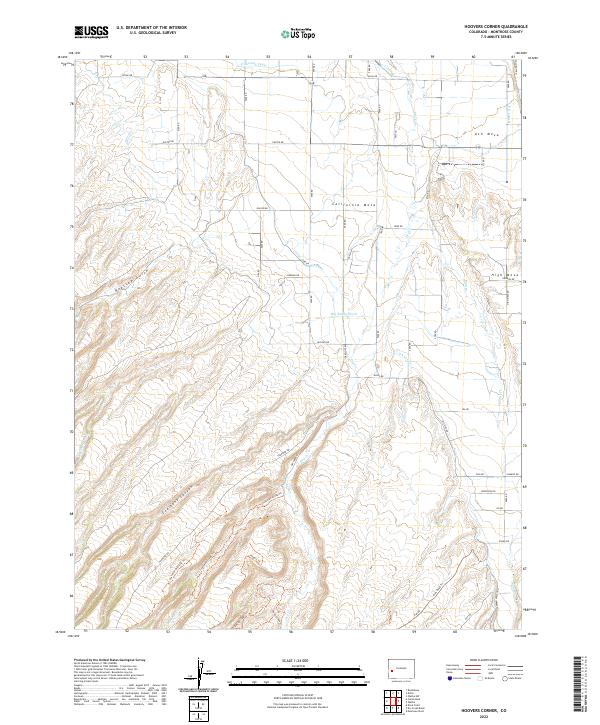 US Topo 7.5-minute map for Hoovers Corner CO