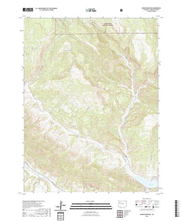 US Topo 7.5-minute map for Horse Mountain CO