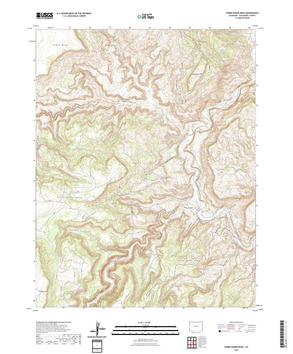 US Topo 7.5-minute map for Horse Range Mesa CO