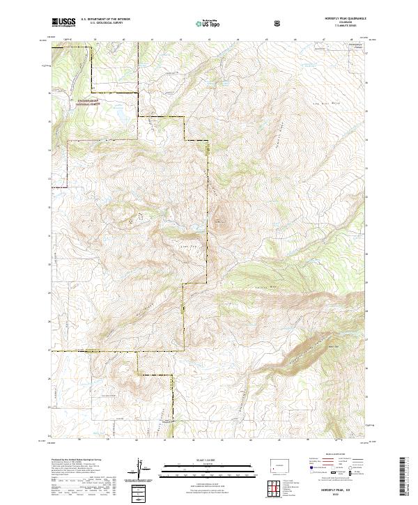 US Topo 7.5-minute map for Horsefly Peak CO