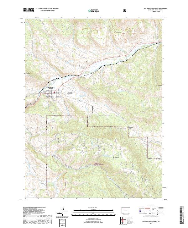 US Topo 7.5-minute map for Hot Sulphur Springs CO