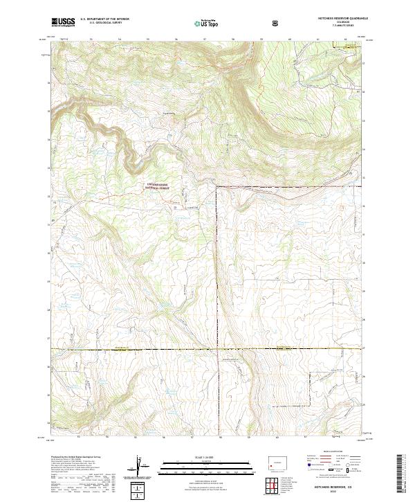 US Topo 7.5-minute map for Hotchkiss Reservoir CO