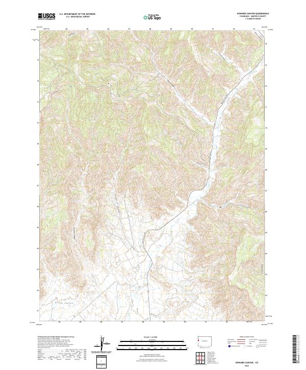 US Topo 7.5-minute map for Howard Canyon CO