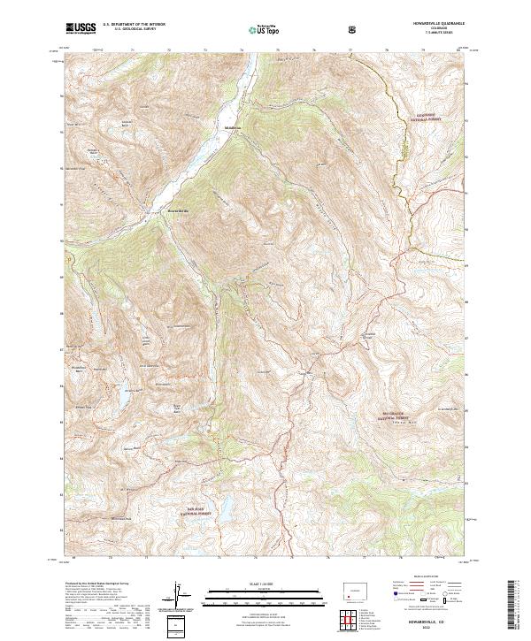 US Topo 7.5-minute map for Howardsville CO
