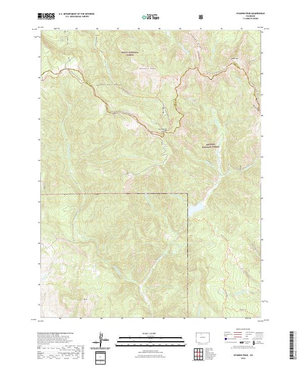US Topo 7.5-minute map for Hyannis Peak CO