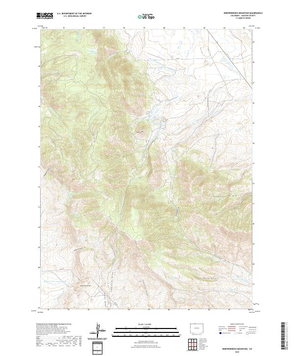 US Topo 7.5-minute map for Independence Mountain CO