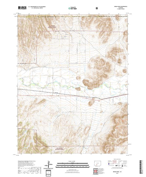 US Topo 7.5-minute map for Indian Head CO