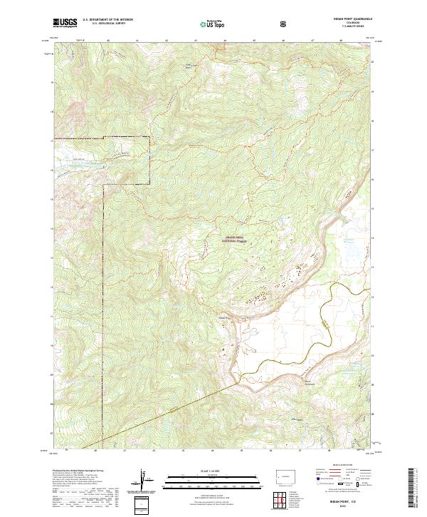 US Topo 7.5-minute map for Indian Point CO