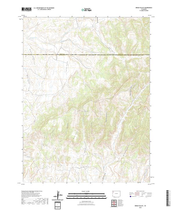 US Topo 7.5-minute map for Indian Valley CO
