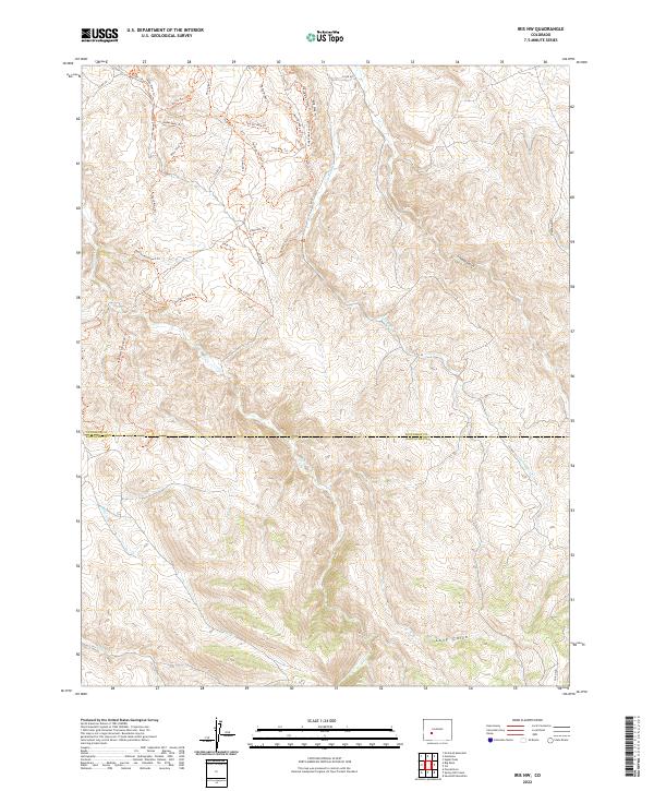 US Topo 7.5-minute map for Iris NW CO