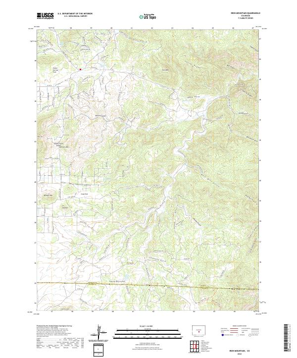 US Topo 7.5-minute map for Iron Mountain CO