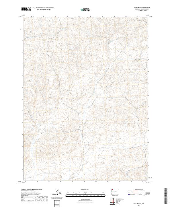 US Topo 7.5-minute map for Iron Springs CO