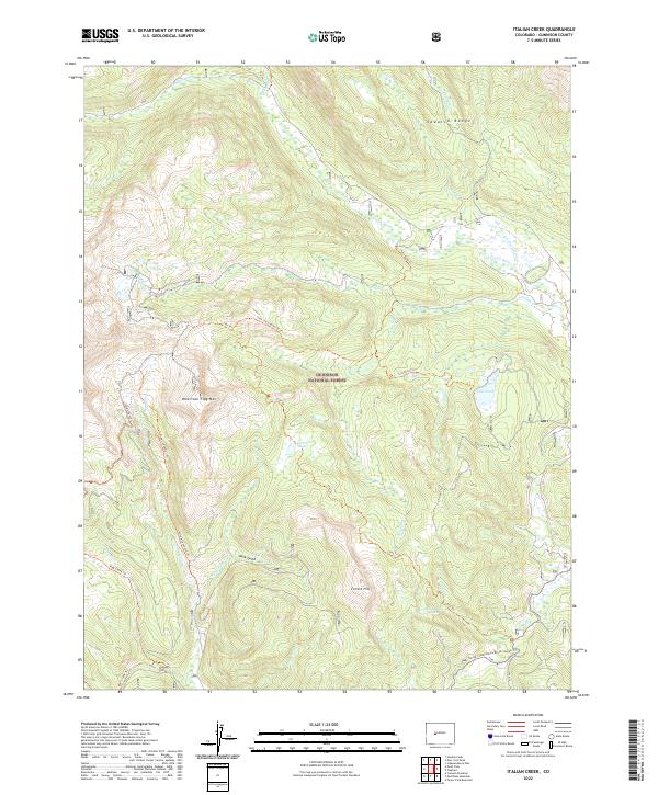 US Topo 7.5-minute map for Italian Creek CO