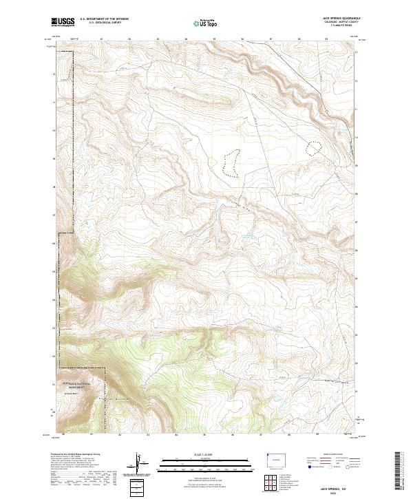 US Topo 7.5-minute map for Jack Springs CO
