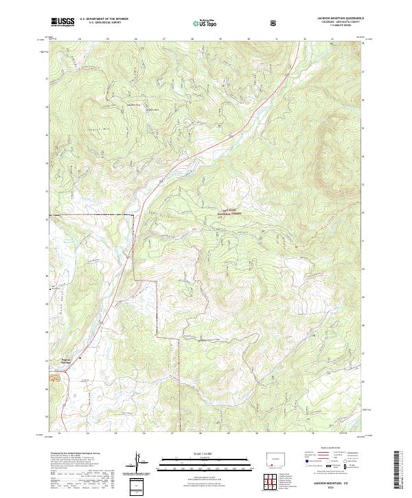 US Topo 7.5-minute map for Jackson Mountain CO