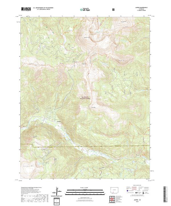 US Topo 7.5-minute map for Jasper CO