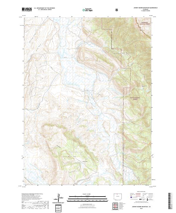 US Topo 7.5-minute map for Johnny Moore Mountain CO
