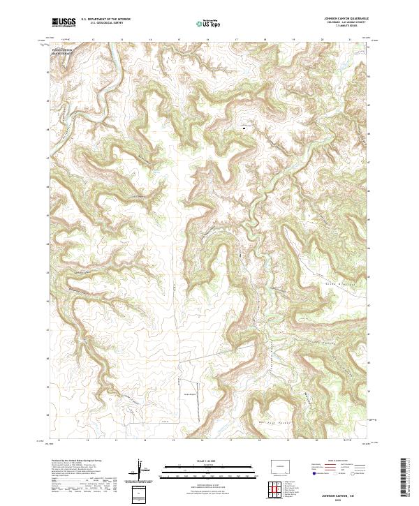 US Topo 7.5-minute map for Johnson Canyon CO