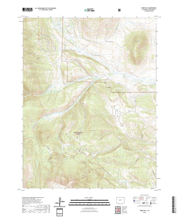 US Topo 7.5-minute map for Jones Hill CO