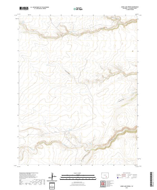 US Topo 7.5-minute map for Jones Lake Spring CO