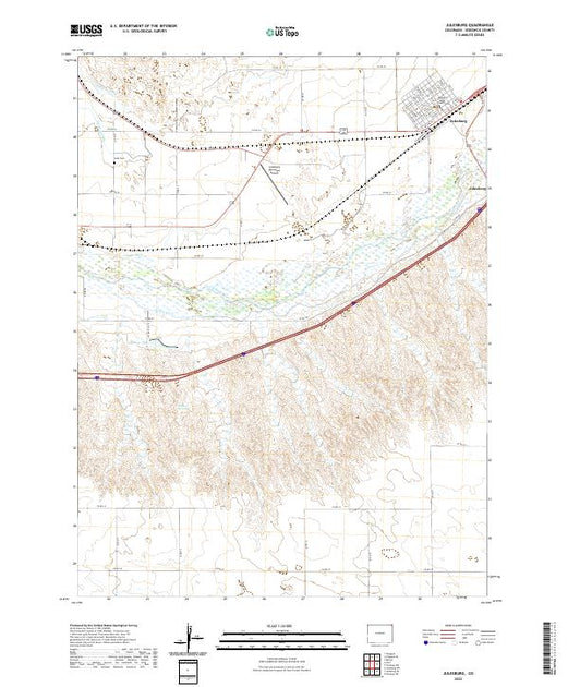 US Topo 7.5minute map for Julesburg CO American Map Store
