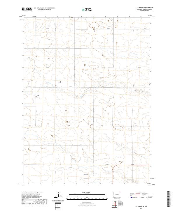 US Topo 7.5-minute map for Julesburg SE CO
