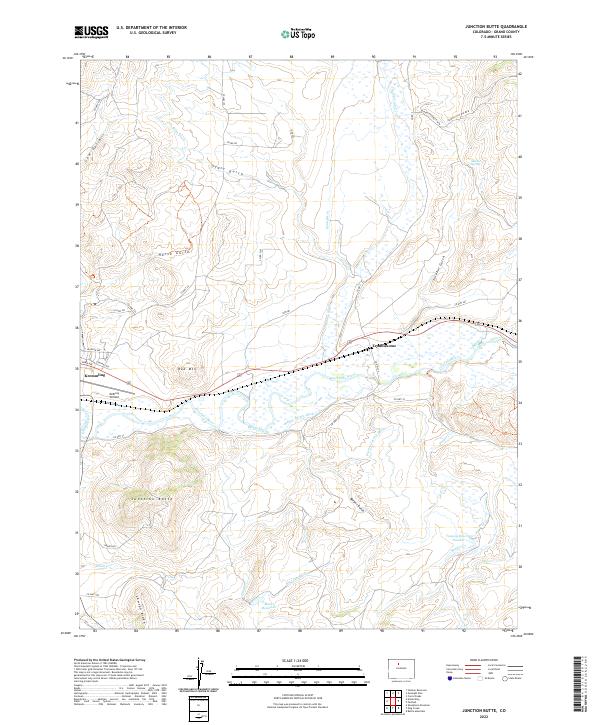 US Topo 7.5-minute map for Junction Butte CO