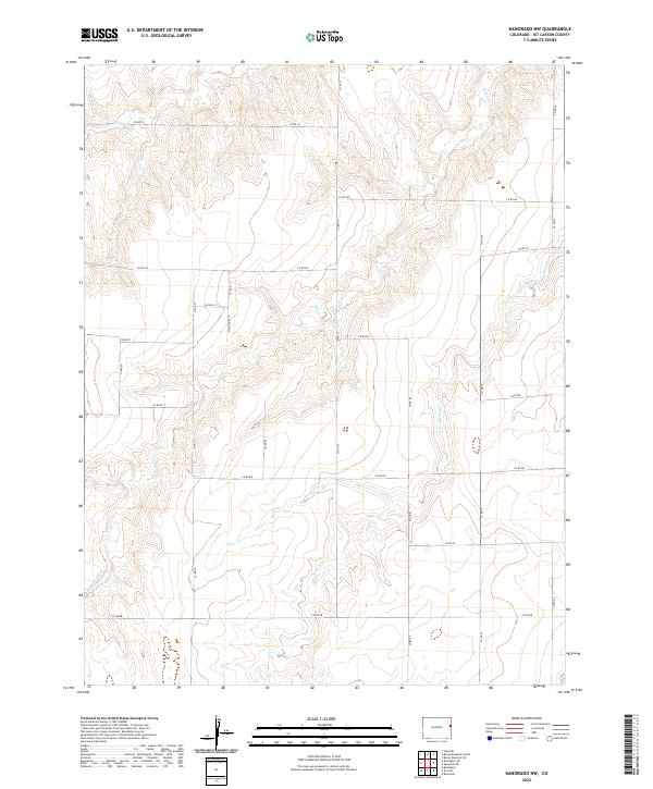 US Topo 7.5minute map for Kanorado NW CO American Map Store