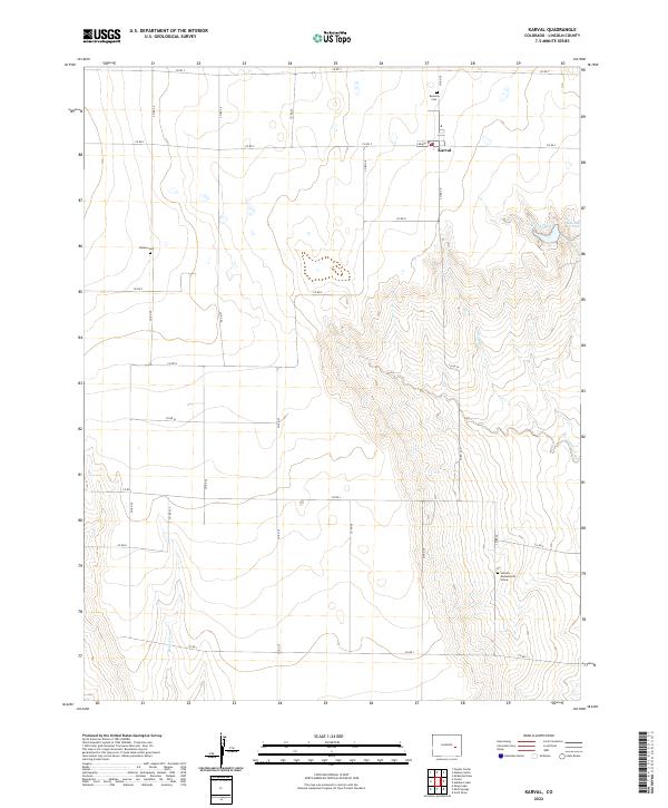 US Topo 7.5-minute map for Karval CO