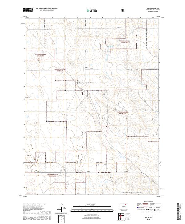 US Topo 7.5-minute map for Keota CO