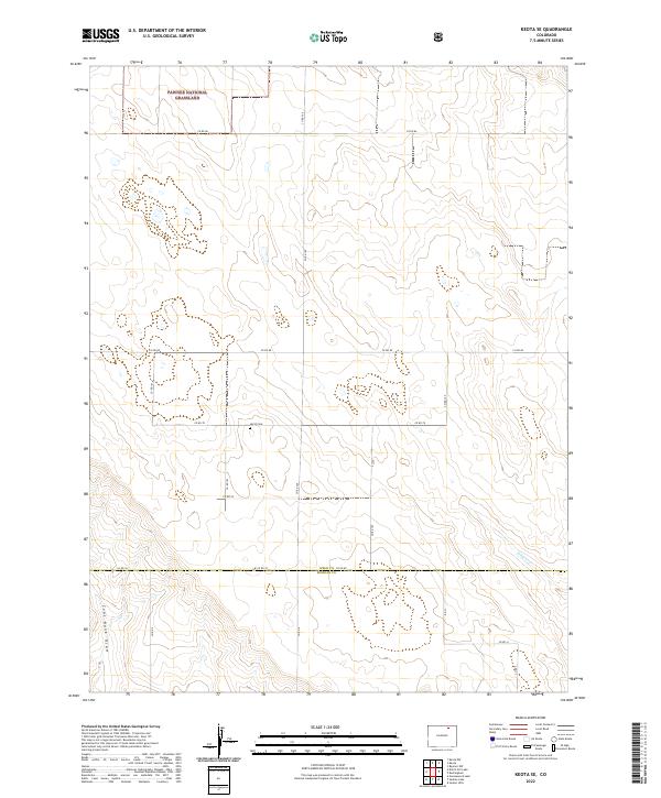 US Topo 7.5-minute map for Keota SE CO