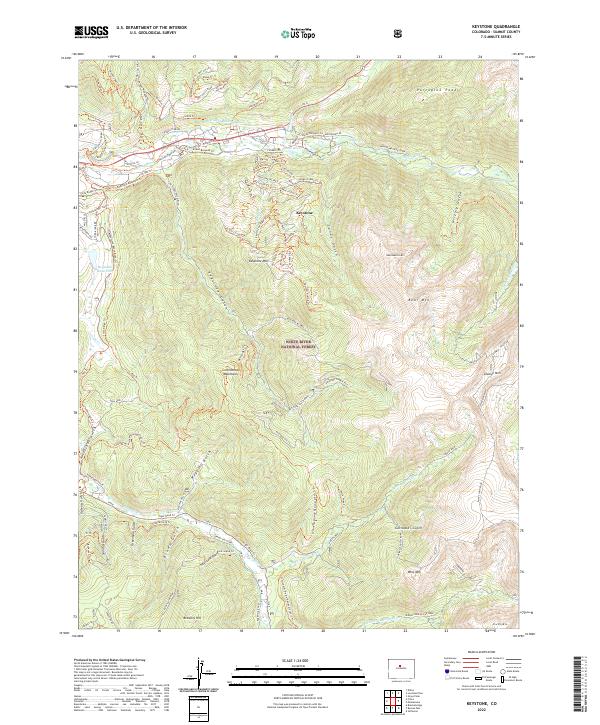 US Topo 7.5-minute map for Keystone CO