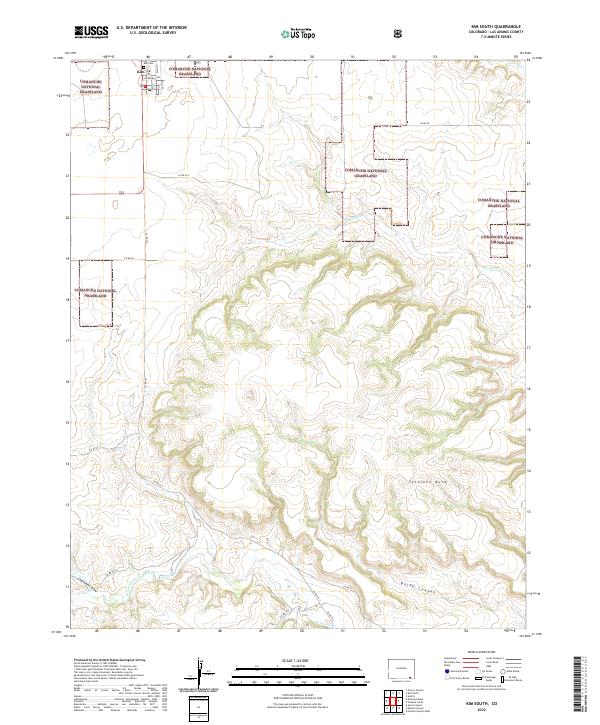 US Topo 7.5-minute map for Kim South CO