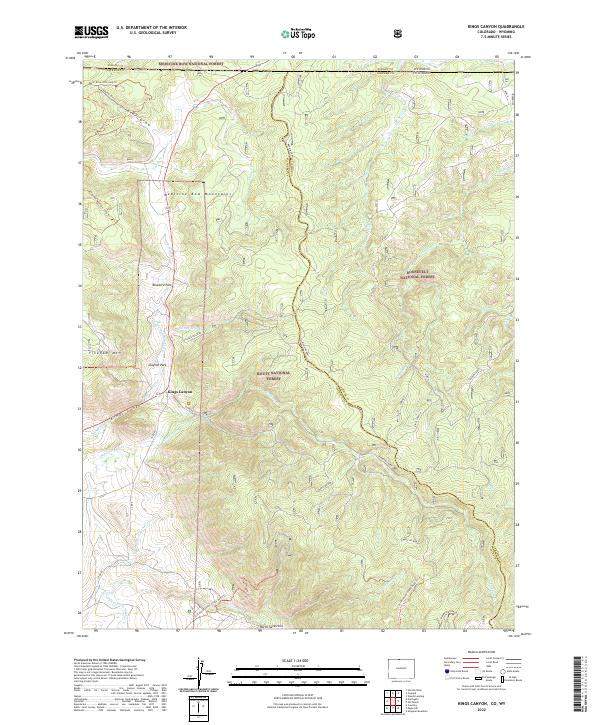 US Topo 7.5-minute map for Kings Canyon COWY