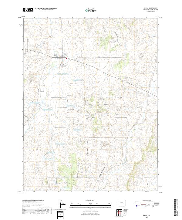 US Topo 7.5-minute map for Kiowa CO