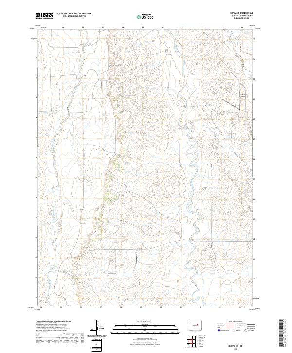 US Topo 7.5-minute map for Kiowa NE CO