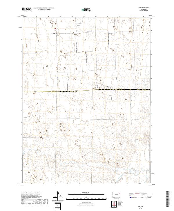 US Topo 7.5-minute map for Kirk CO