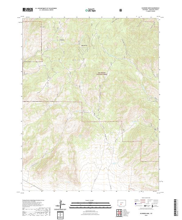 US Topo 7.5-minute map for Klondike Mine CO