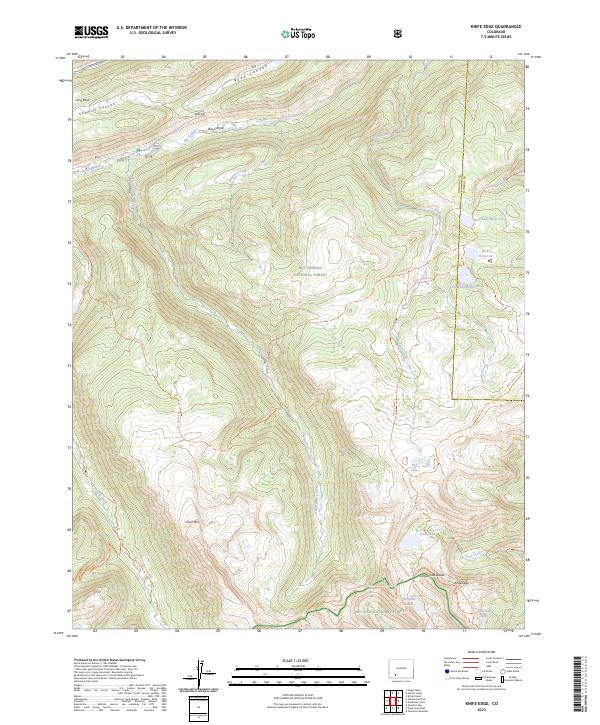 US Topo 7.5-minute map for Knife Edge CO