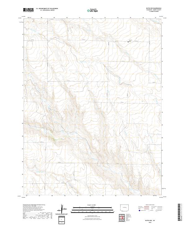 US Topo 7.5-minute map for Kutch NW CO