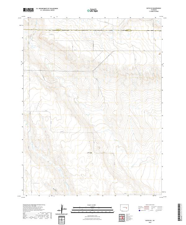 US Topo 7.5-minute map for Kutch SE CO