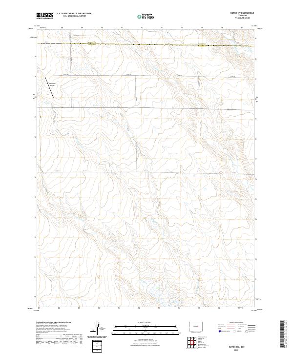 US Topo 7.5-minute map for Kutch SW CO