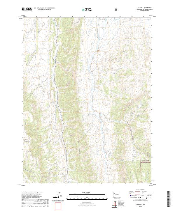 US Topo 7.5-minute map for LO 7 Hill CO